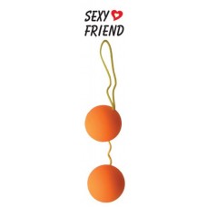  Шарики вагинальные "Balls" цвет оранжевый d 35mm
