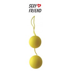  Шарики вагинальные "Balls" цвет желтый d 35mm